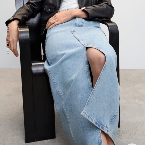 Mango Front slit jeans skirt XXL. 

Sold out 
New without tags
100% cotton - Picture 1 of 14